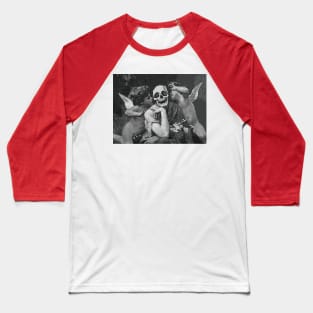 Evil skull among the little angels of Heaven Baseball T-Shirt